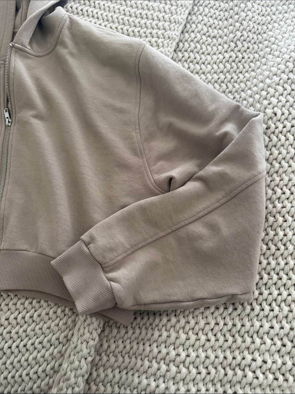 Women's alo Zip Hoodie Jacket - Taupe - Picture 3 of 3